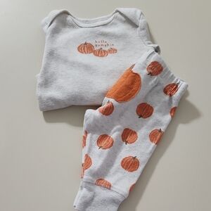 Carter's Orange Pumpkin Baby Set